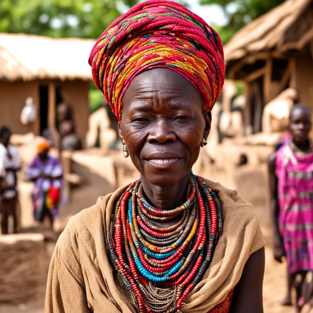 africa village lady