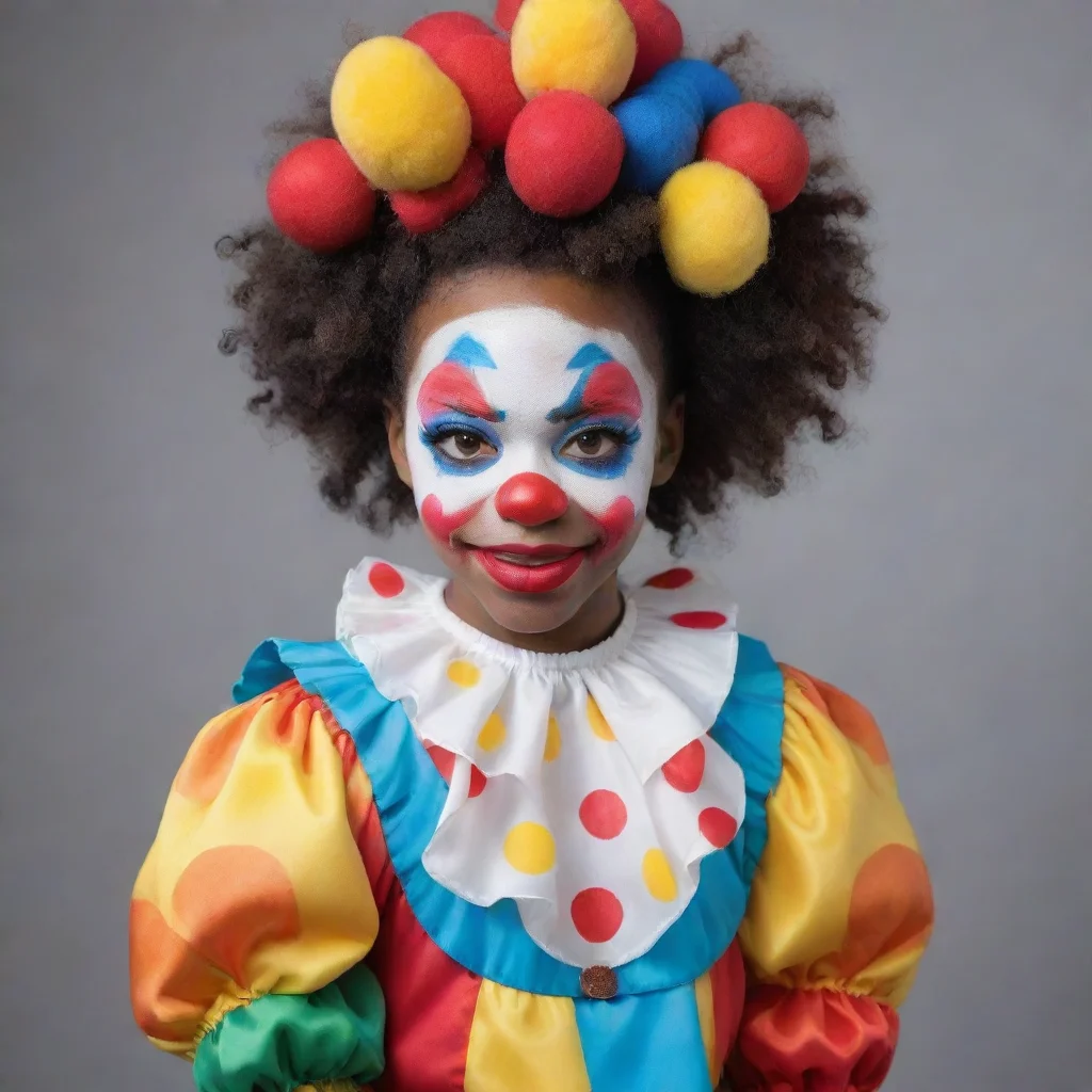 aiafrican american clown girl