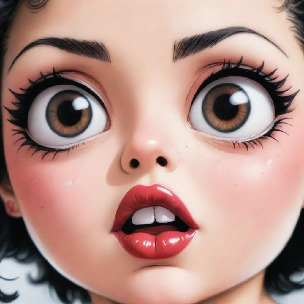 aiahegao face betty boop face close up