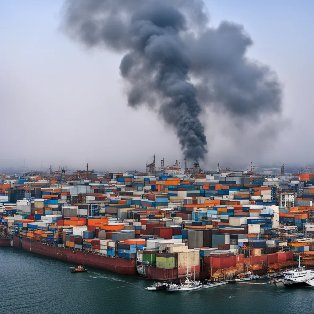 air pollution source in the port area and sollutions