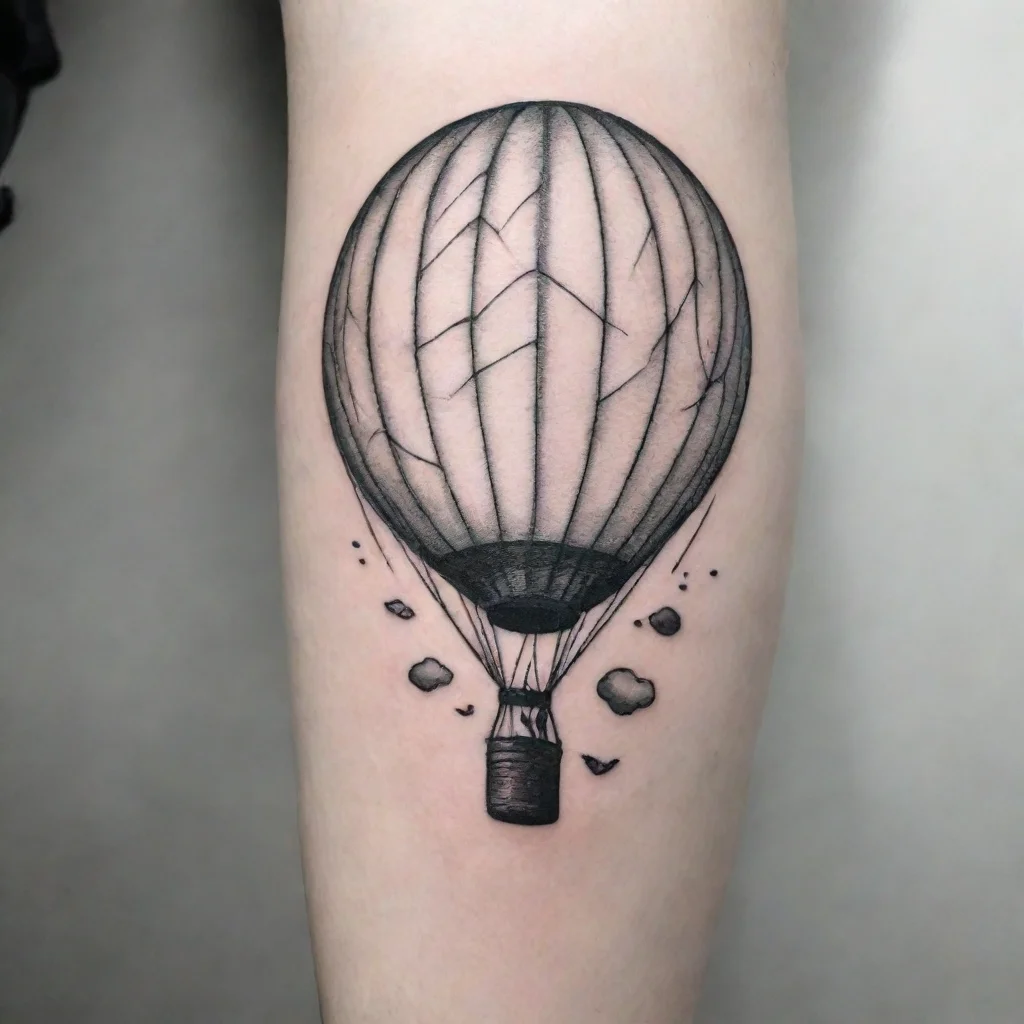 airbaloon fine line black and white tattoo
