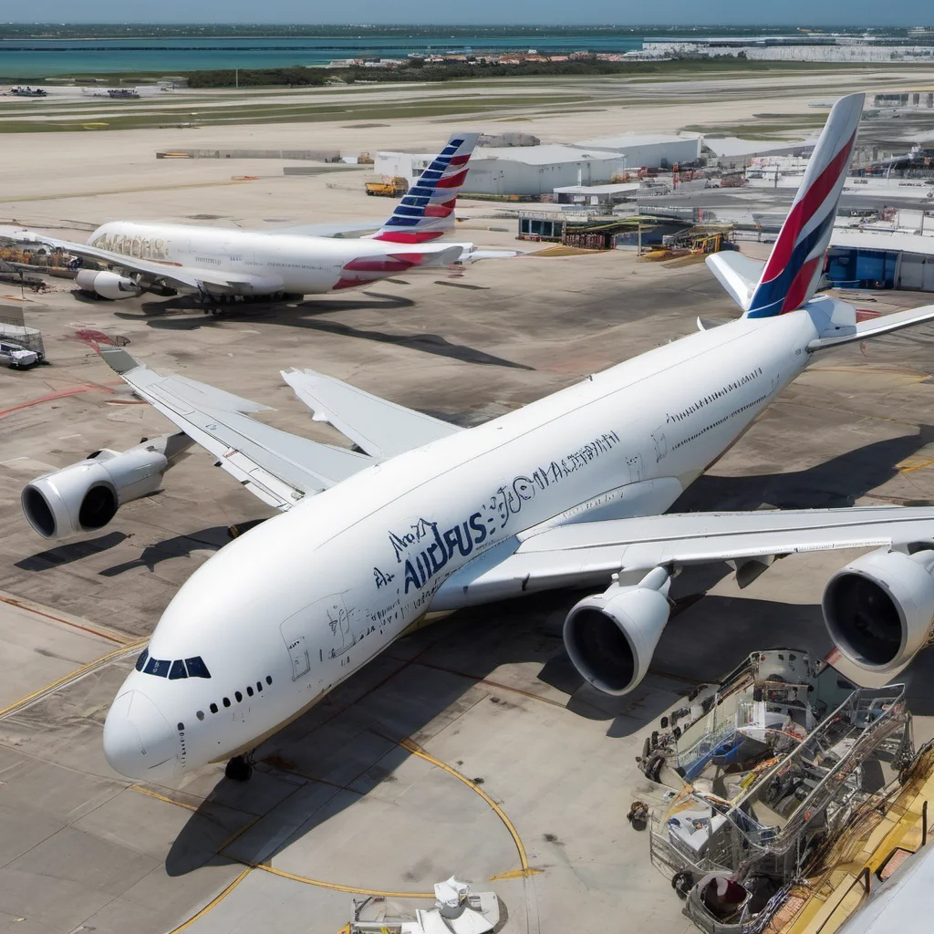 aiairbus a380 at the gate in miami international airport appears confident engaging wow artstation art 3