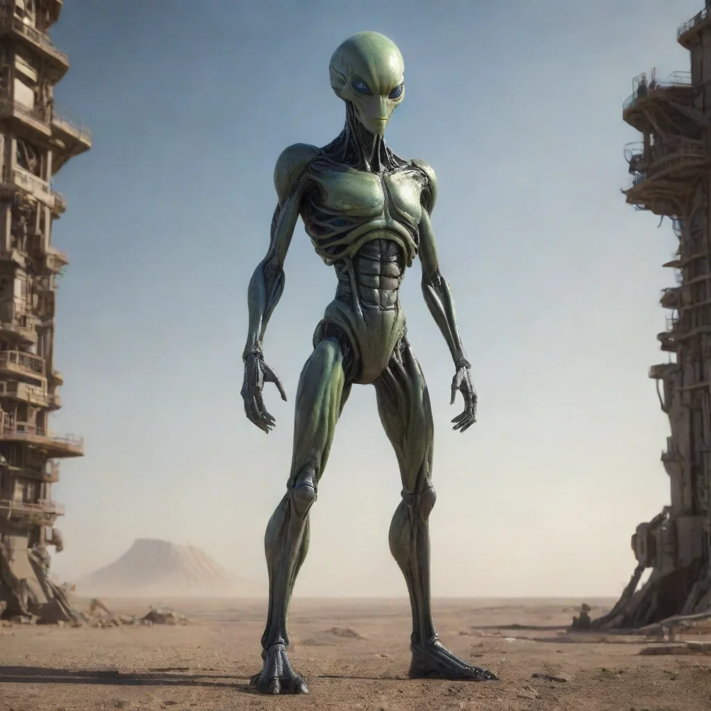 alien engineer standing tall