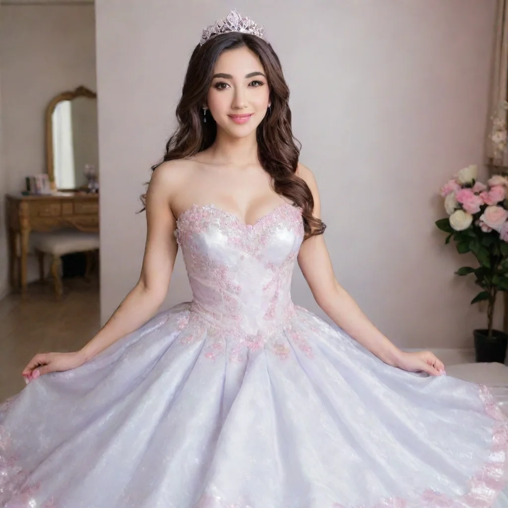 alinity wearing princess dress