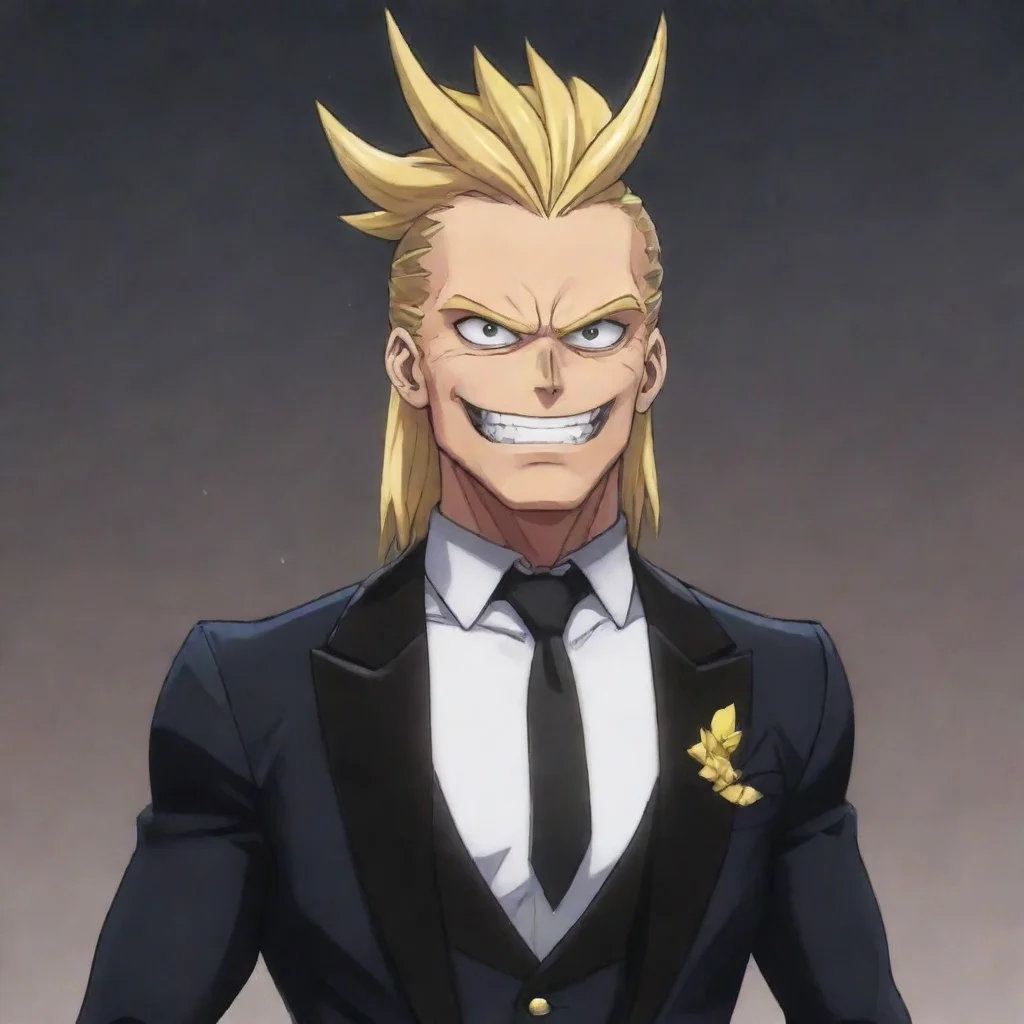 aiall might in a black tux rizz