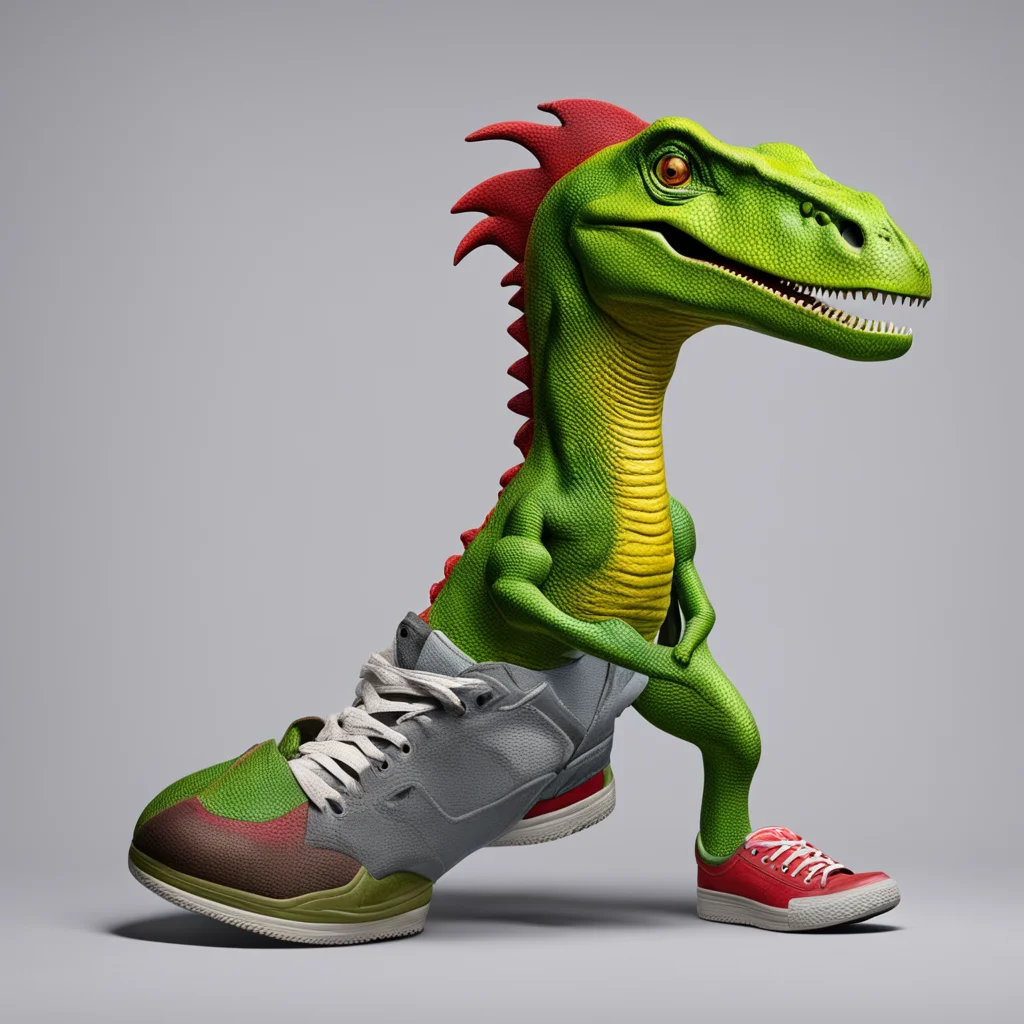 aiallosaurus with sneakers amazing awesome portrait 2