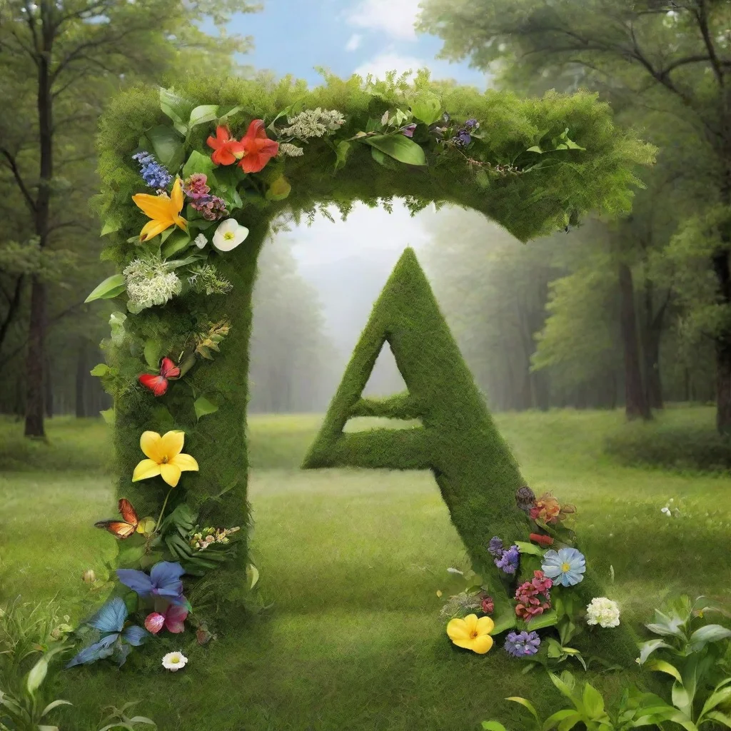 aialphabet a with nature