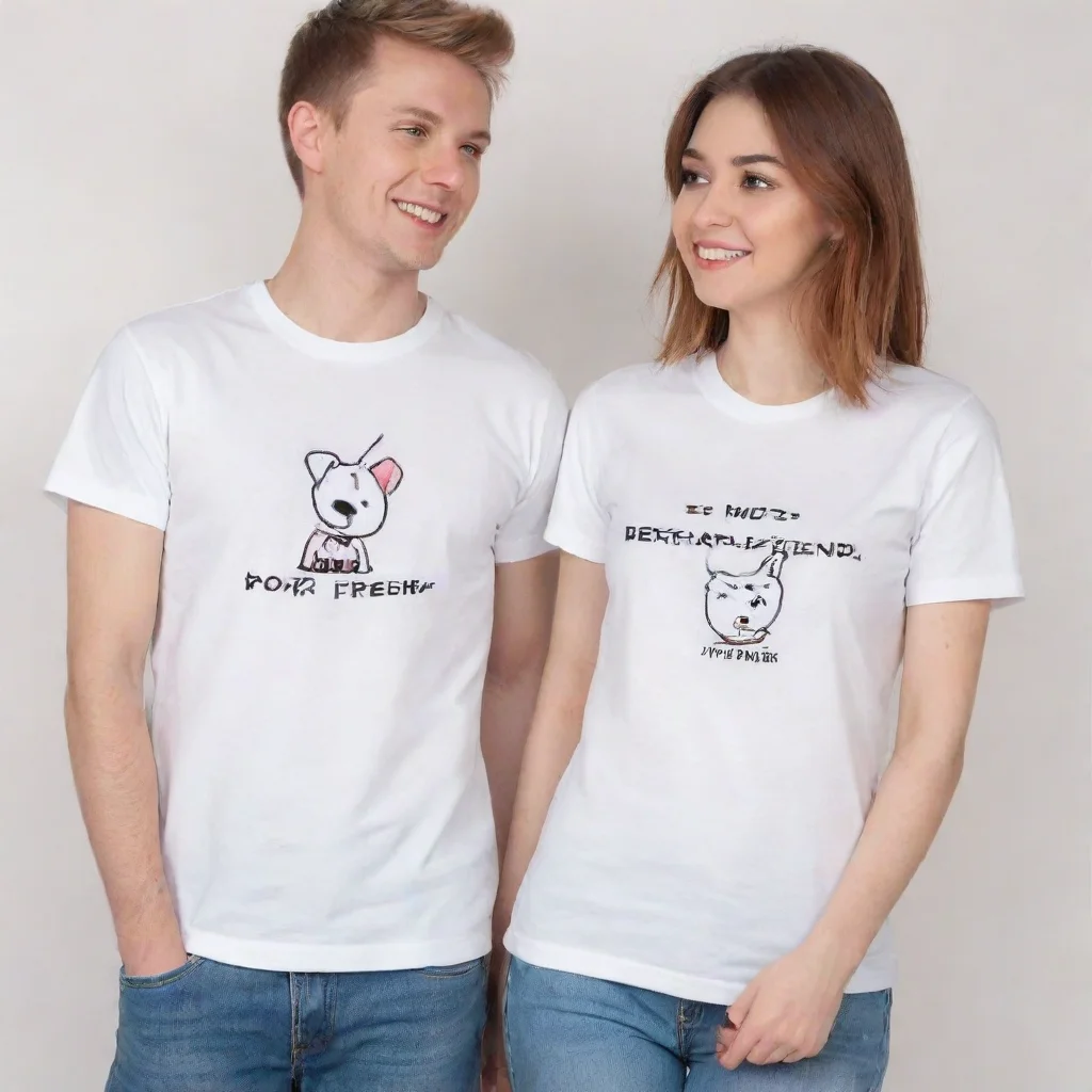 aiamazing %27best friend%27 2 white t shirt  awesome portrait 2