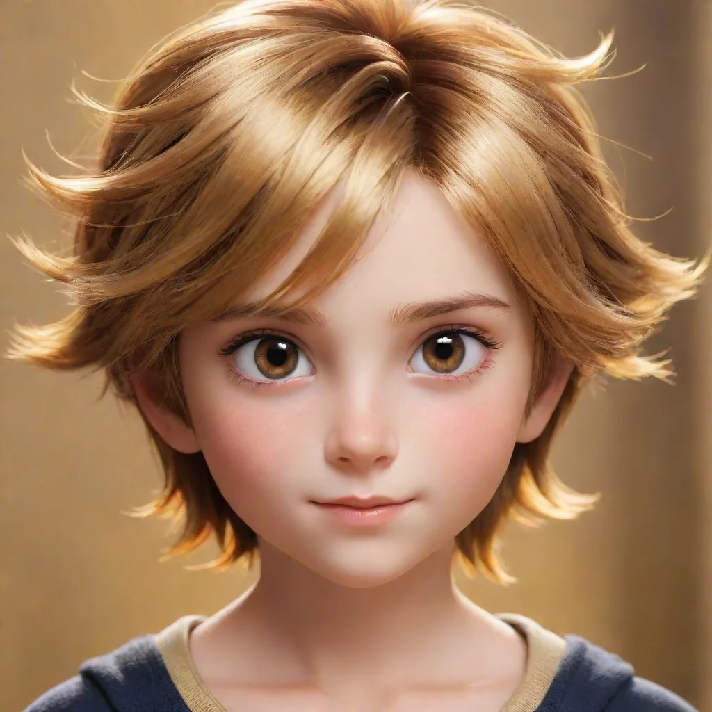 aiamazing  boy hair brown and eyes gold miraculous awesome portrait 2