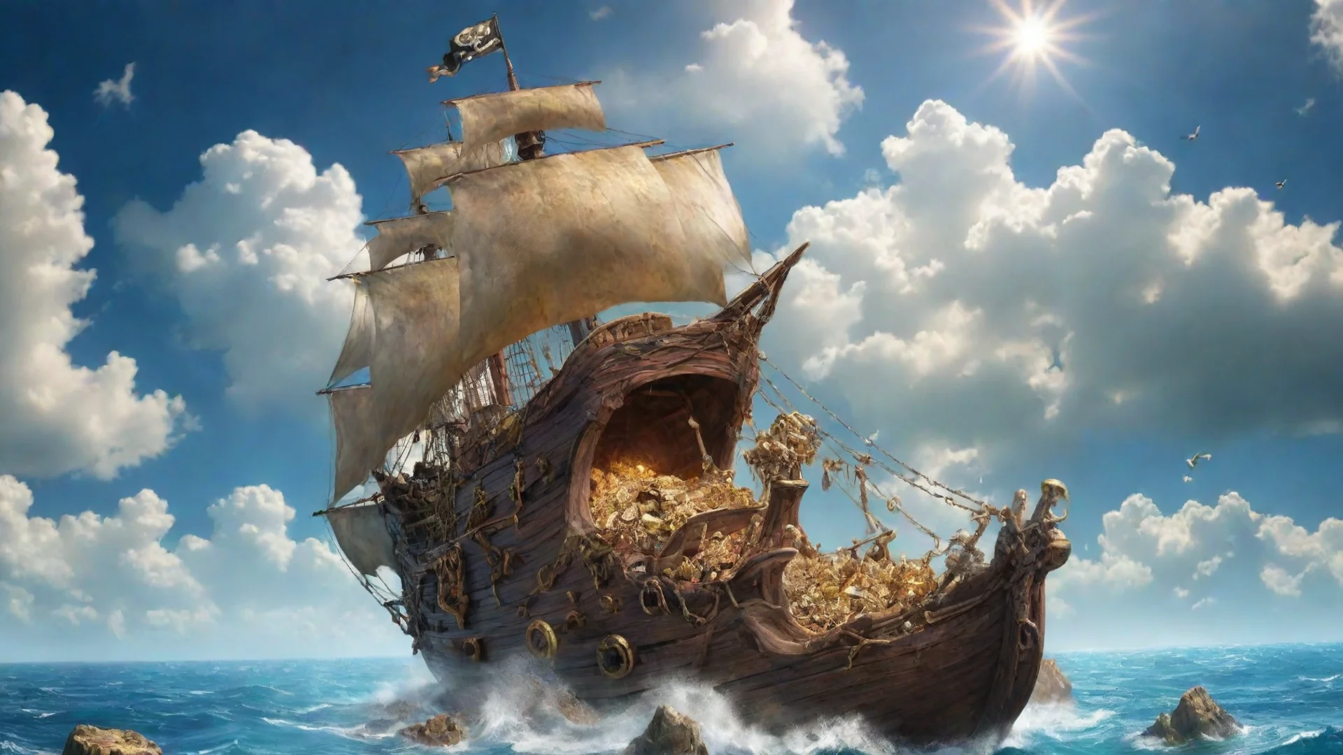aiamazing  pirate treasure in the sky  awesome portrait 2 wide