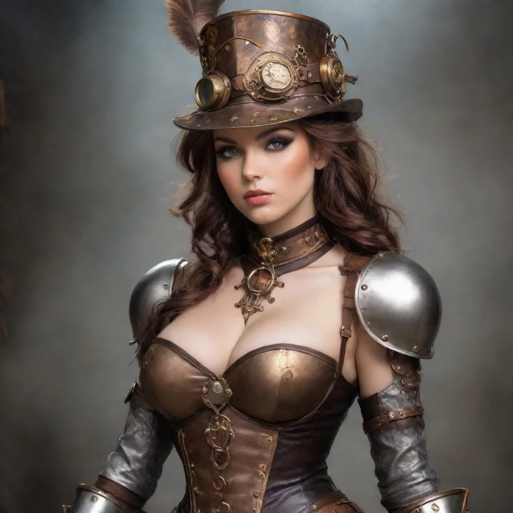 aiamazing  steampunk knight seductive awesome portrait 2