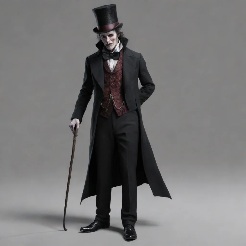 amazing 1800s realistic vampire character top hat spooky cane walking stick old suit tails hd aesthetic awesome portrait 2