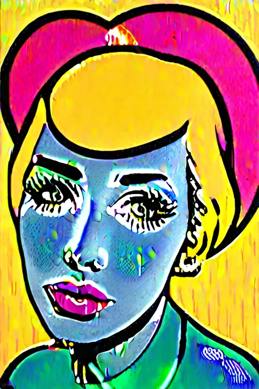 aiamazing 1960s pop art of woman in bikini awesome portrait 2