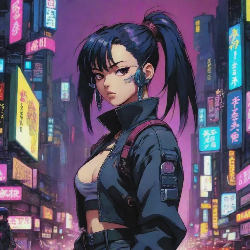 aiamazing 90s anime cyberpunk awesome portrait 2