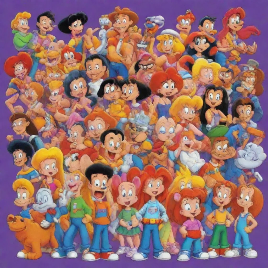 aiamazing 90s cartoon characters awesome portrait 2