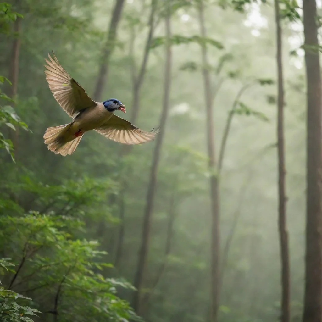 aiamazing a beautiful birds is flying over forest awesome portrait 2