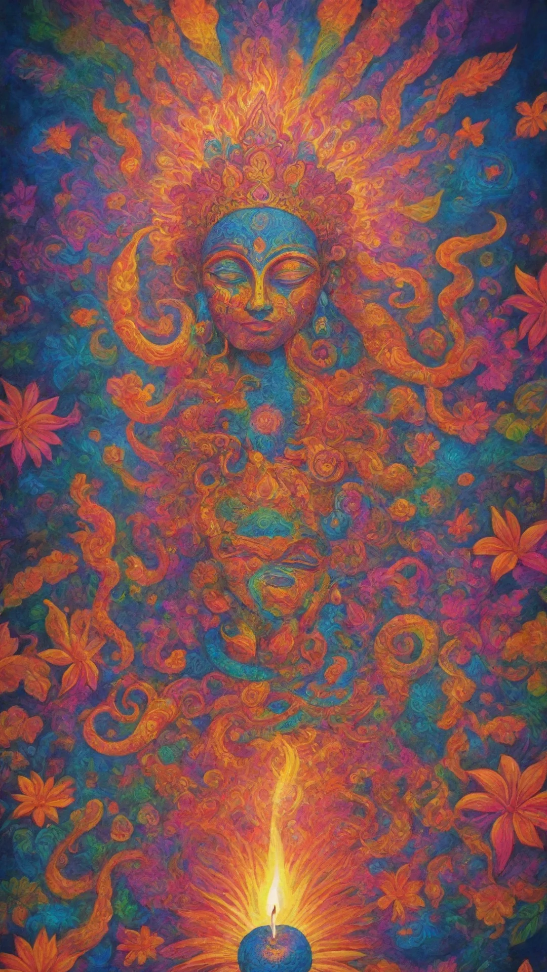 amazing a beautiful composition of a glowing psychedelic spirit of goa gil  awesome portrait 2 tall