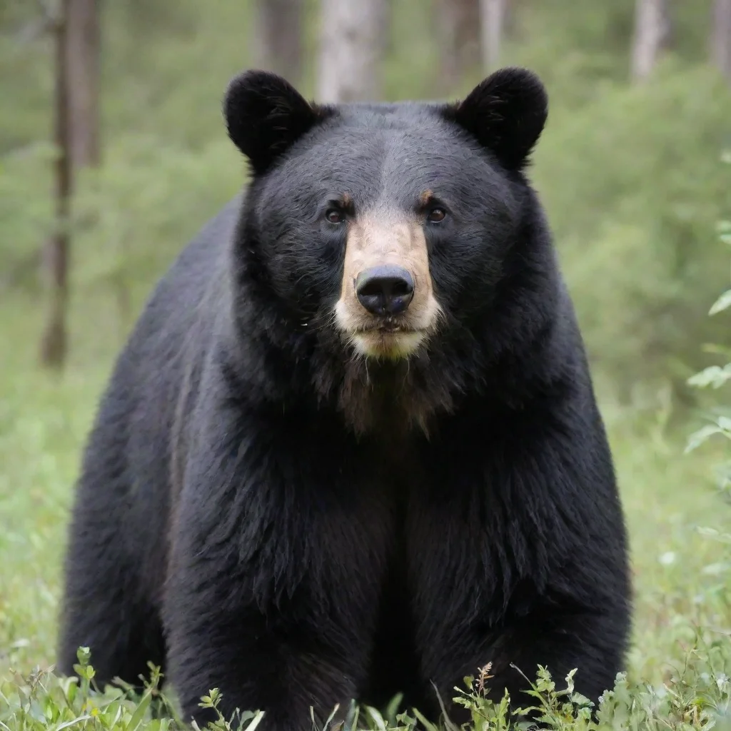 aiamazing a black bear with white beard awesome portrait 2