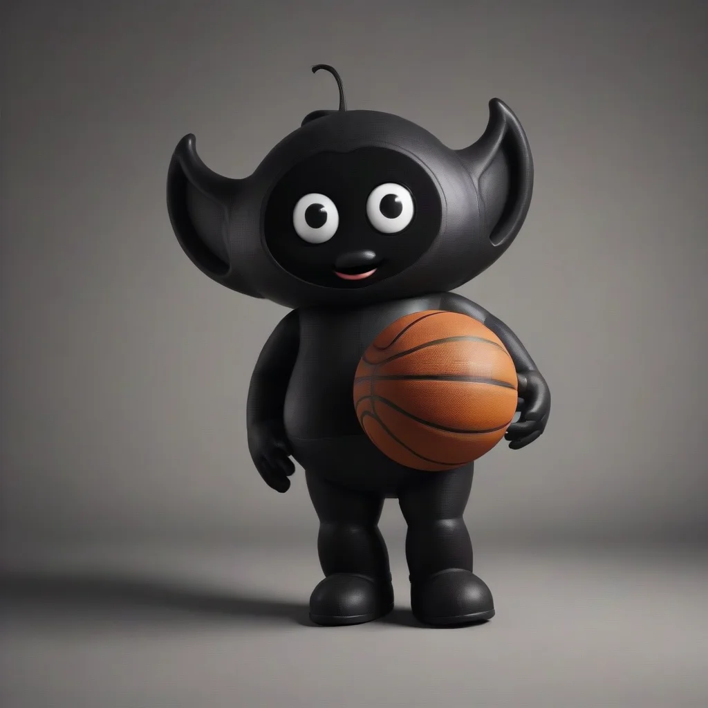 aiamazing a black teletubby with a basketball as his symbol awesome portrait 2