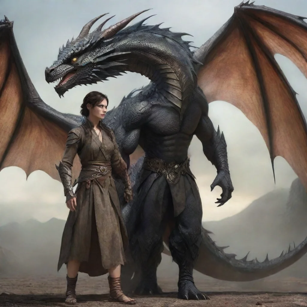 aiamazing a dragon and human hybrid awesome portrait 2