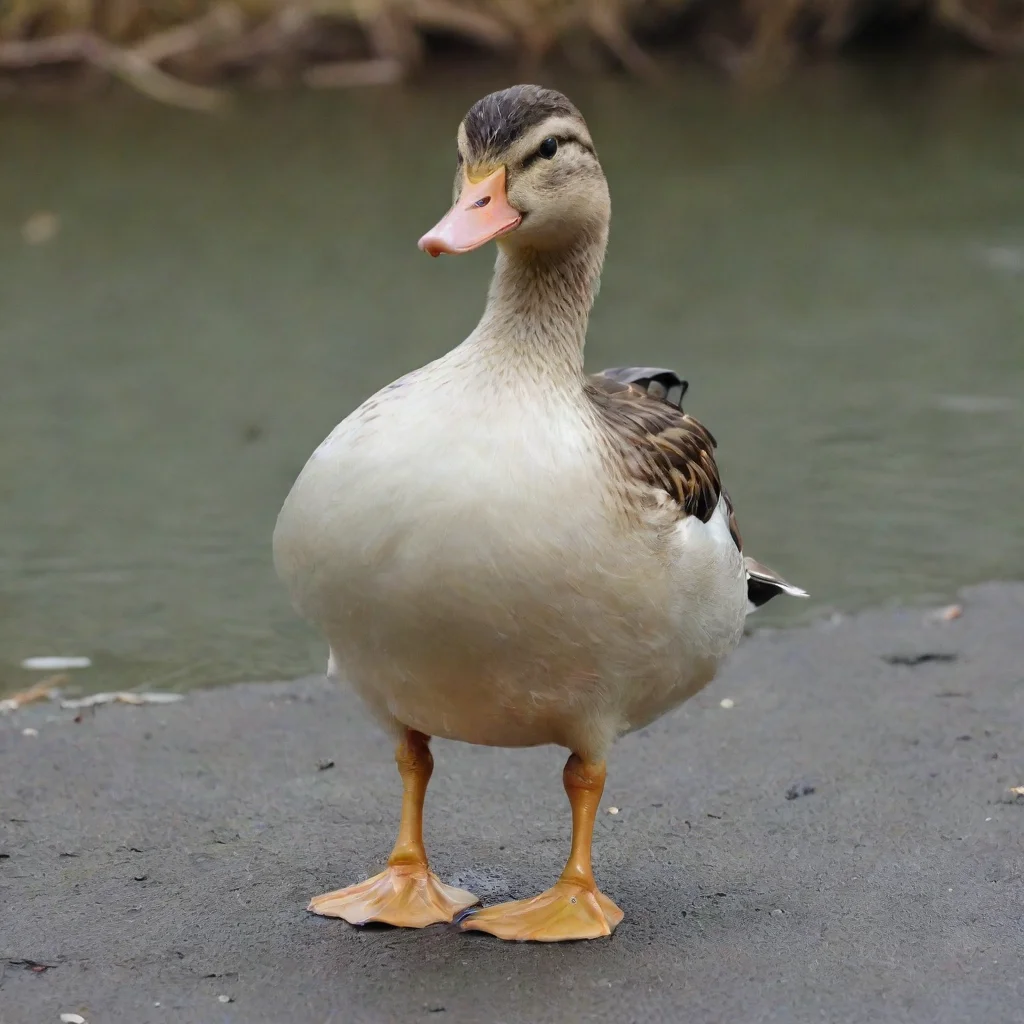 aiamazing a duck with 3 legs awesome portrait 2