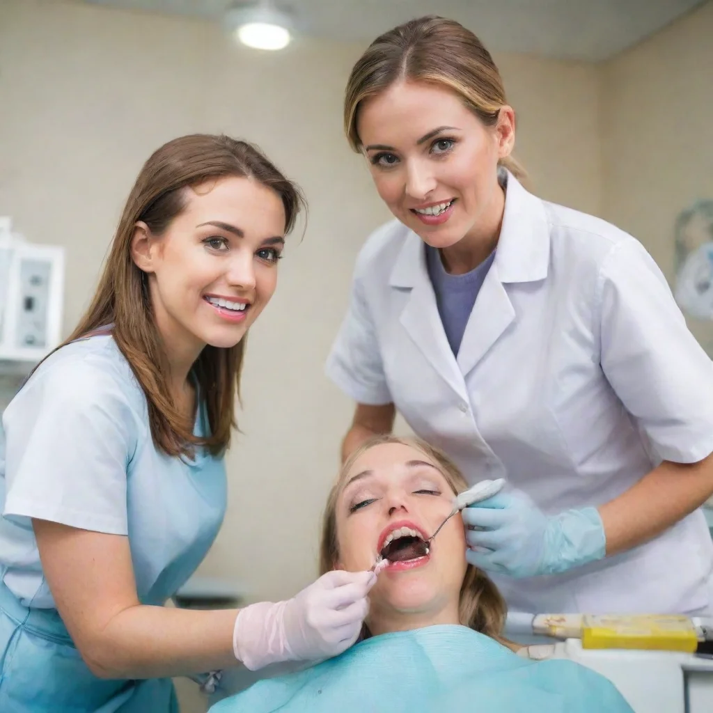 amazing a female sadistic dentist and a female patient drilling awesome portrait 2