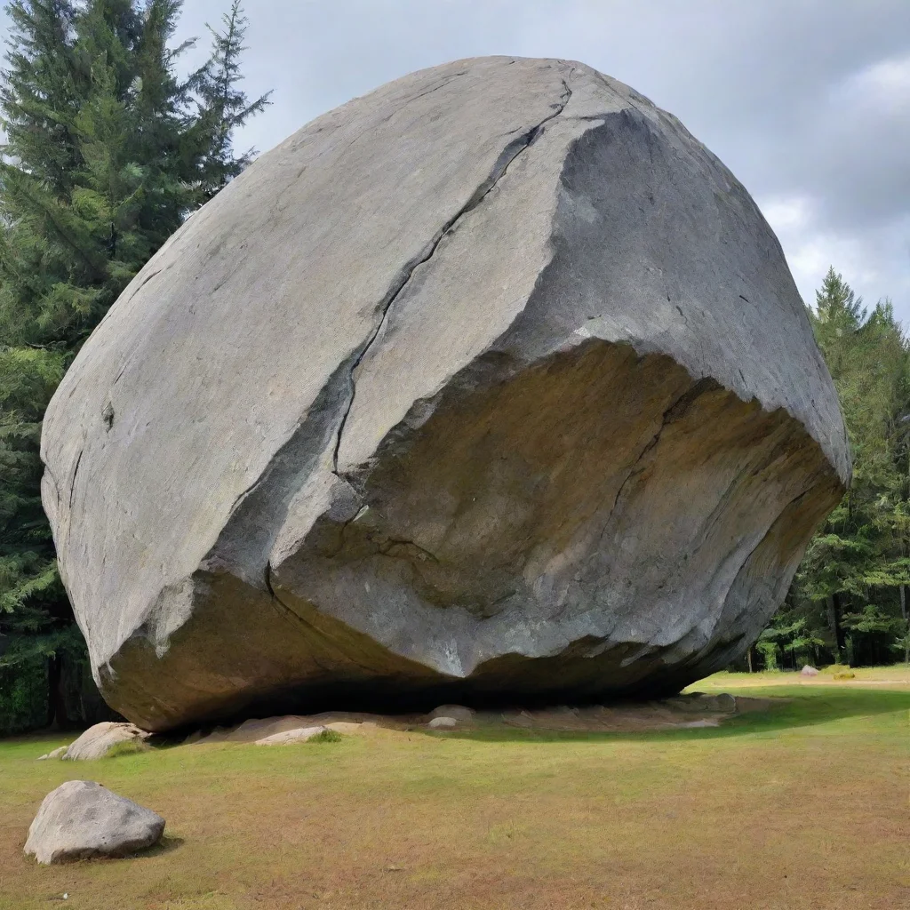 aiamazing a gigantic grey boulder awesome portrait 2