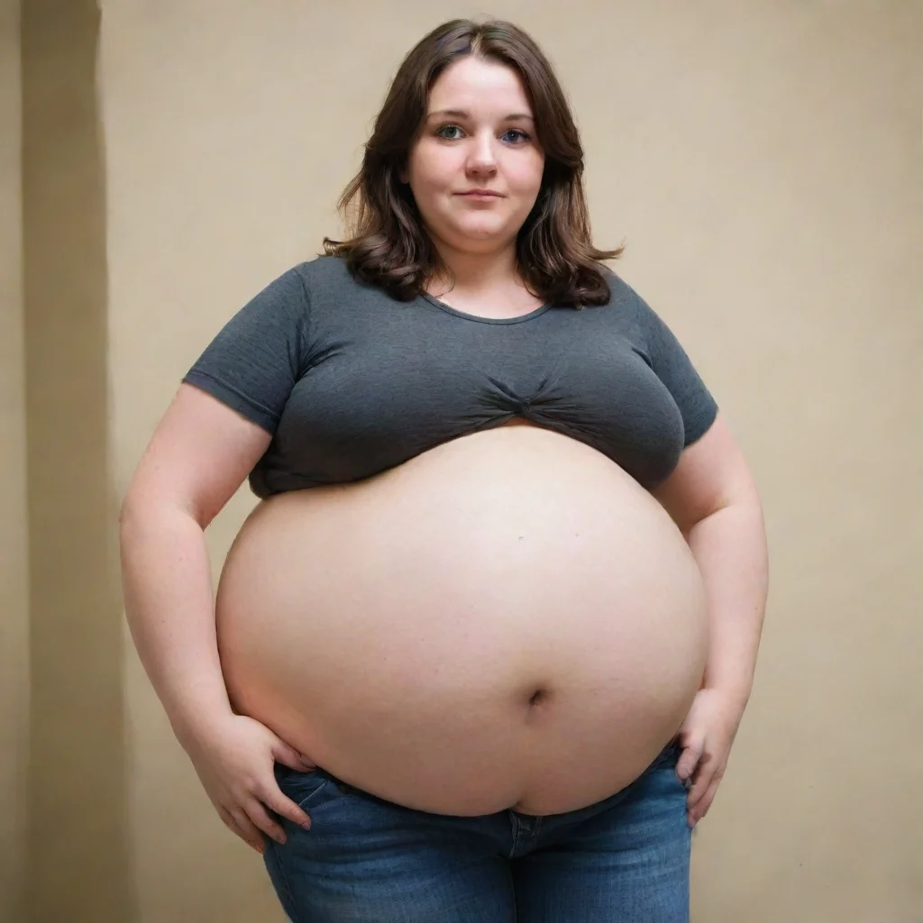 aiamazing a girl with giant belly awesome portrait 2