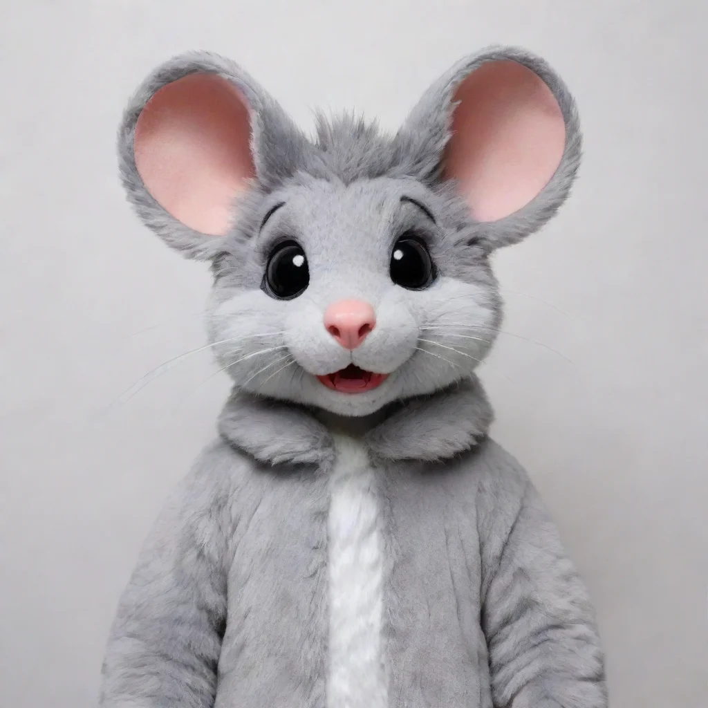 aiamazing a grey mouse fursuit awesome portrait 2