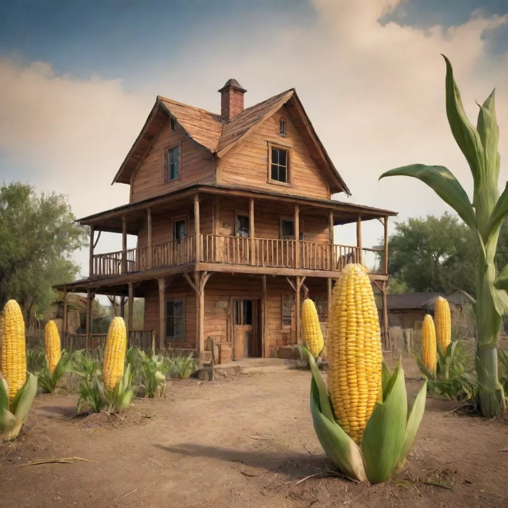 amazing a house themed corn in wild west. awesome portrait 2