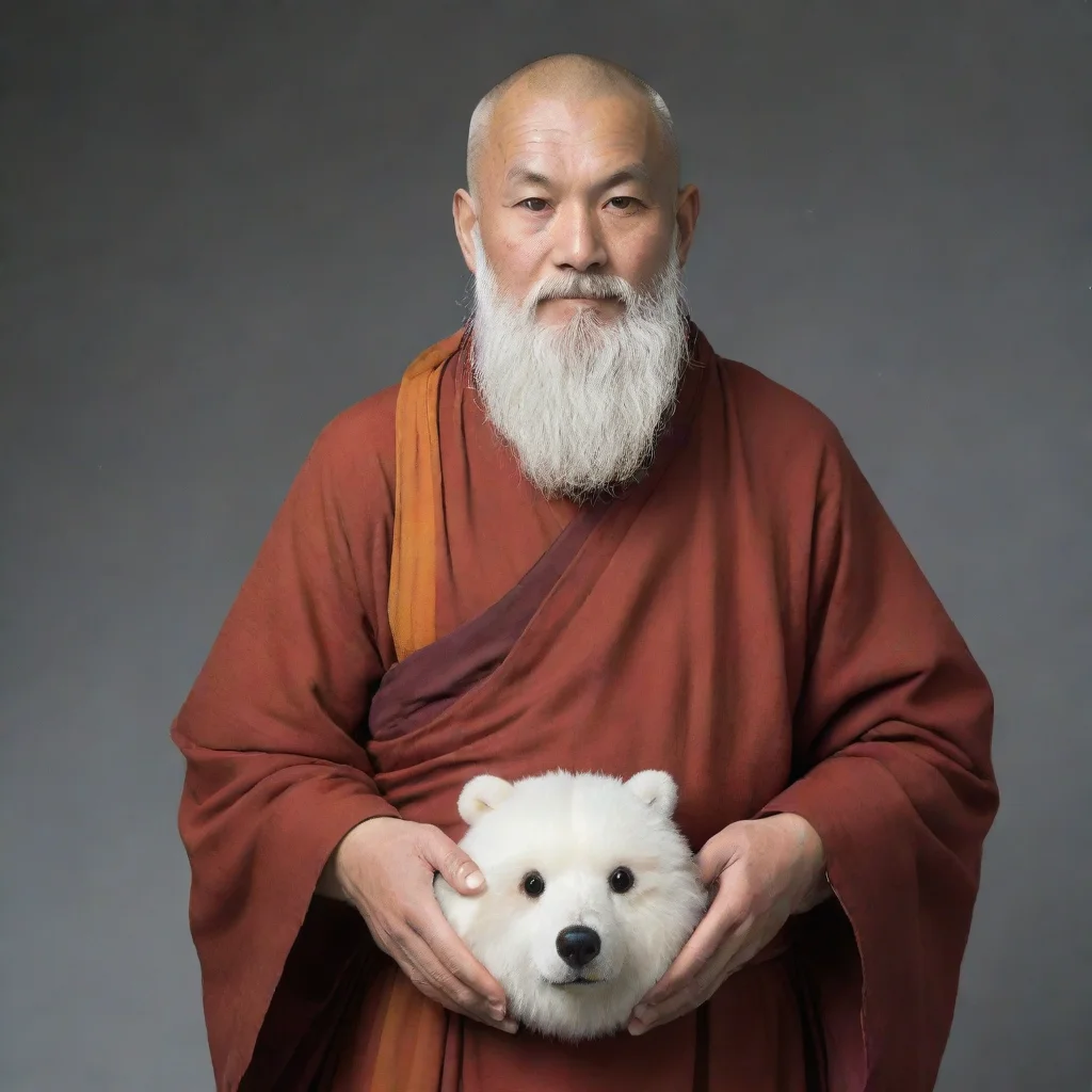 aiamazing a monk with white beard and beabear chest awesome portrait 2