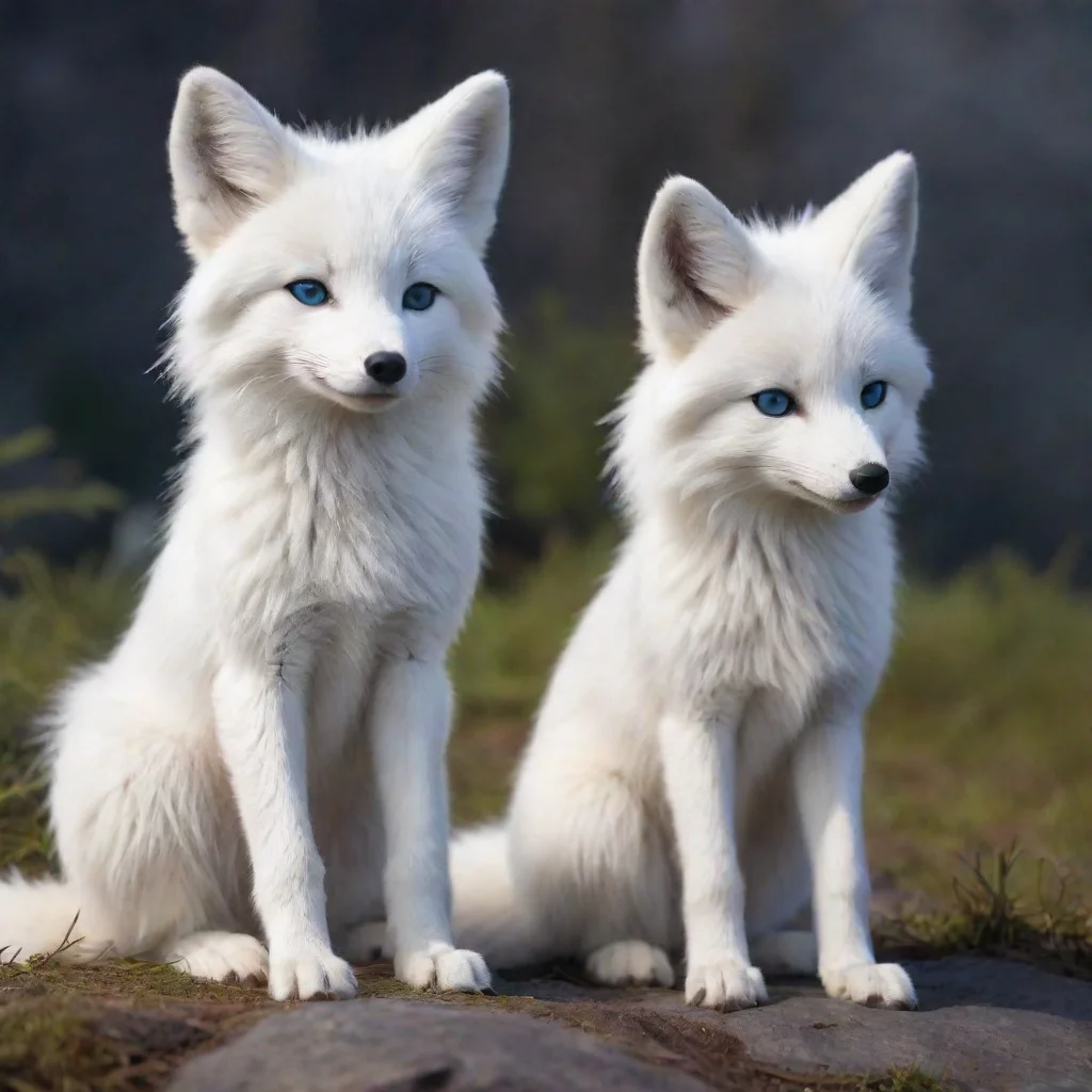 aiamazing a pair of anthro arctic foxes awesome portrait 2