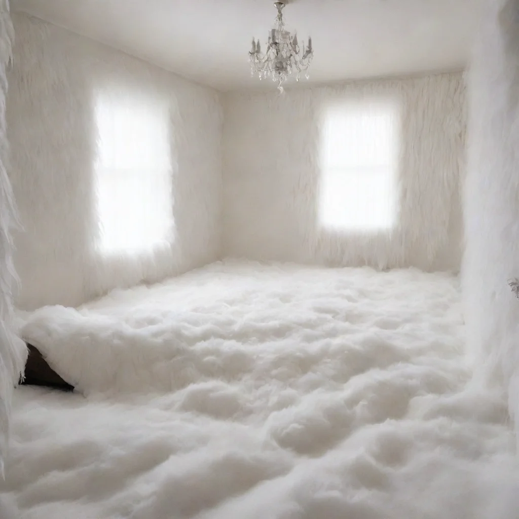 aiamazing a room covered in thick white fur everywhere awesome portrait 2