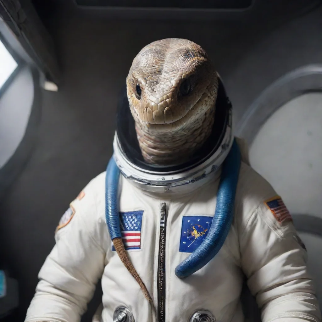 amazing a snake in space suit awesome portrait 2
