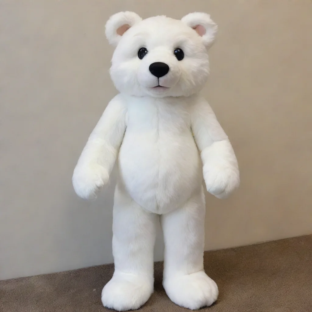 amazing a white teddy bear fursuit awesome portrait 2