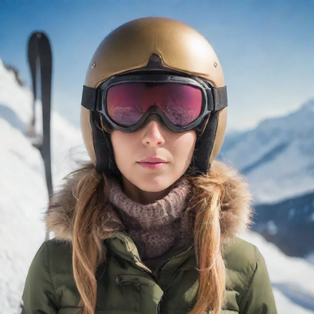 aiamazing a woman in aviator helmet and ski mask awesome portrait 2