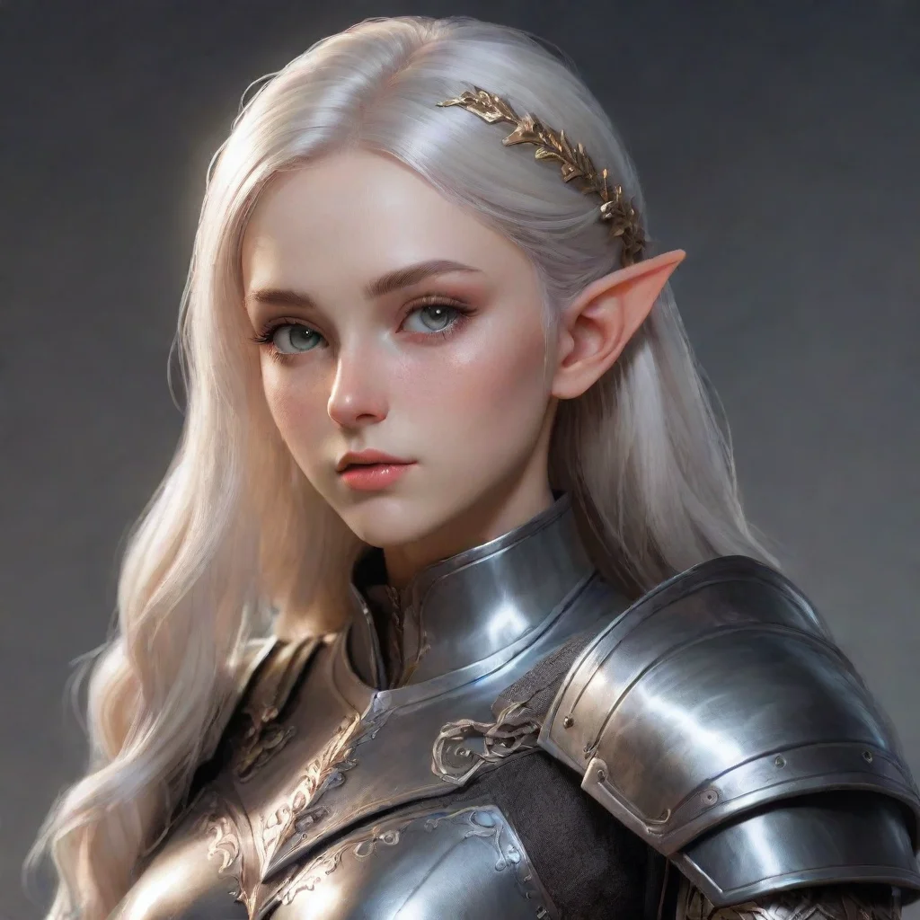 aiamazing aesthetic character elf knight awesome portrait 2