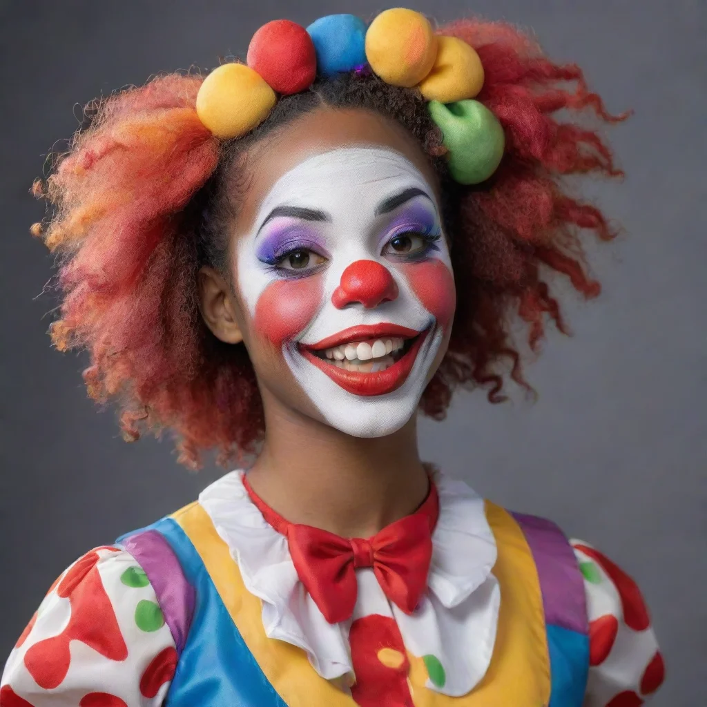 aiamazing african american clown girl awesome portrait 2