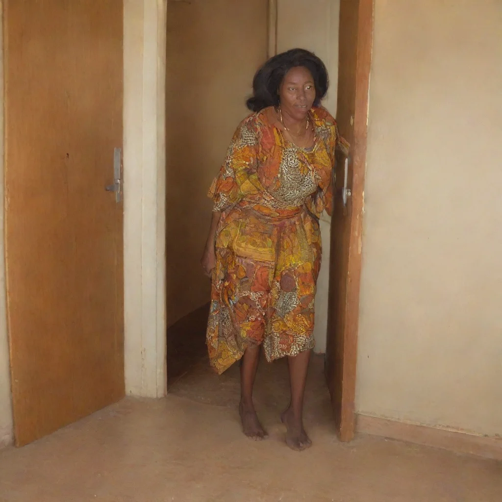 aiamazing african woman can%27t walk through door awesome portrait 2