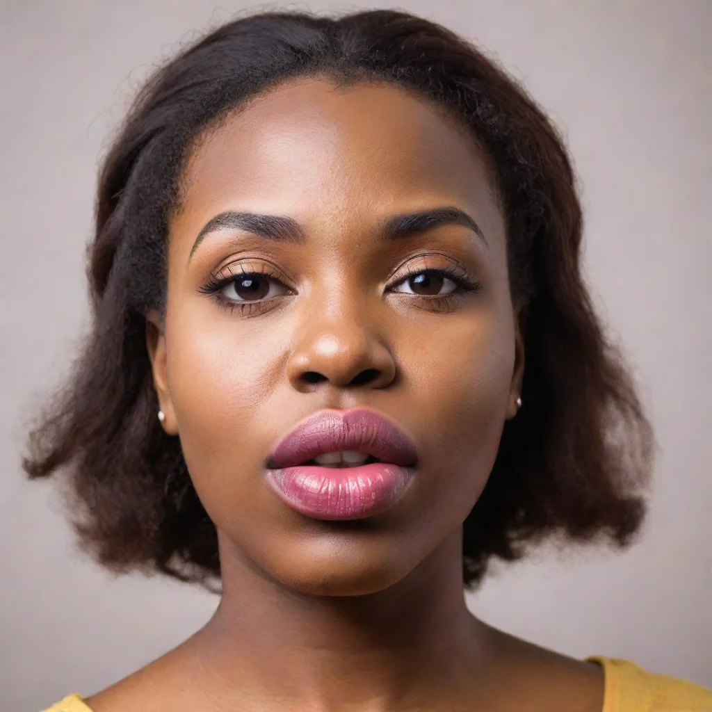 amazing african woman comically sized lips awesome portrait 2
