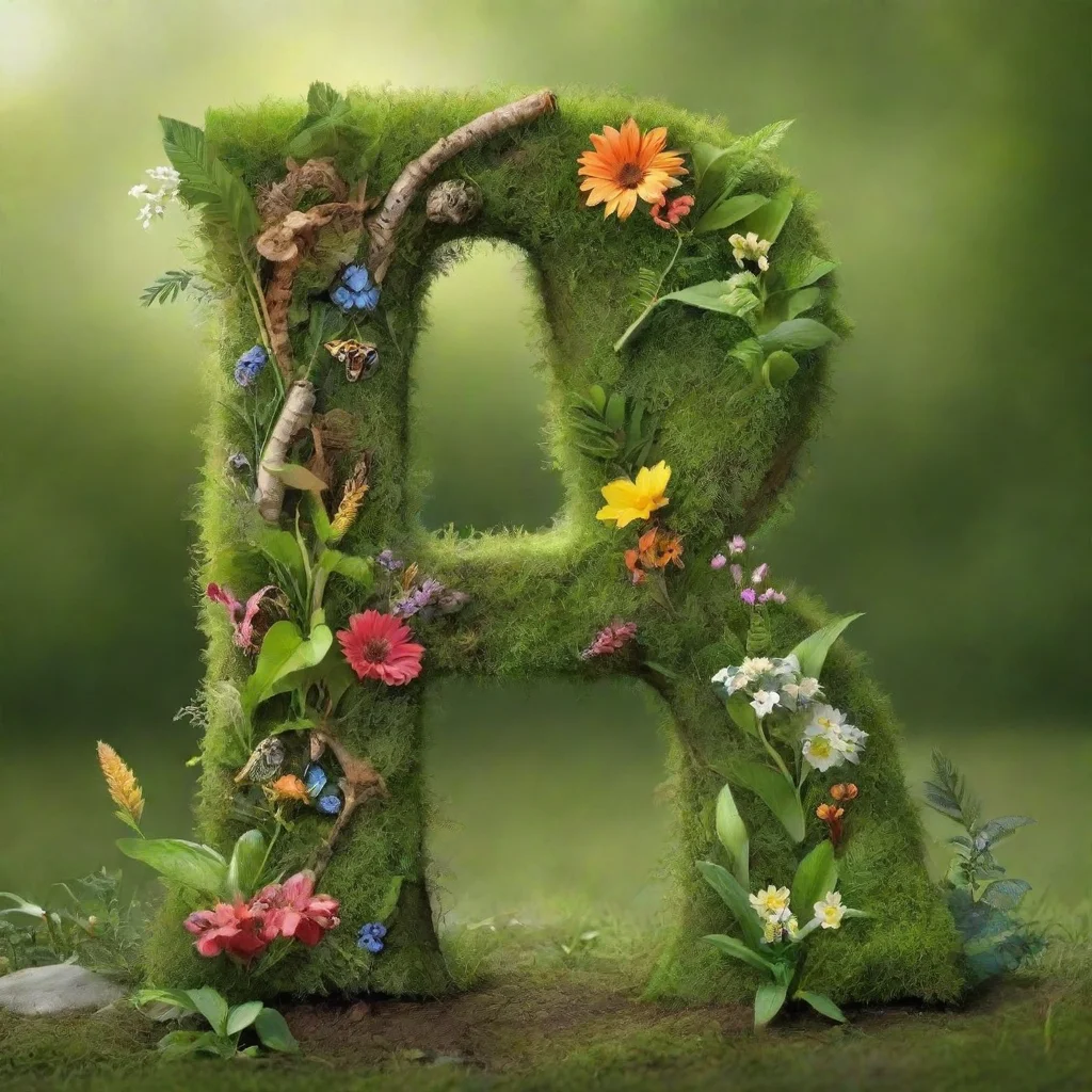 aiamazing alphabet a with nature awesome portrait 2
