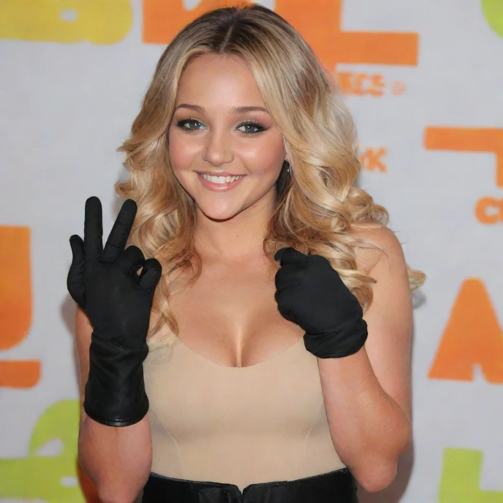 aiamazing amanda bynes at the nickelodeon kids choice awards smiling with black gloves and gun  awesome portrait 2
