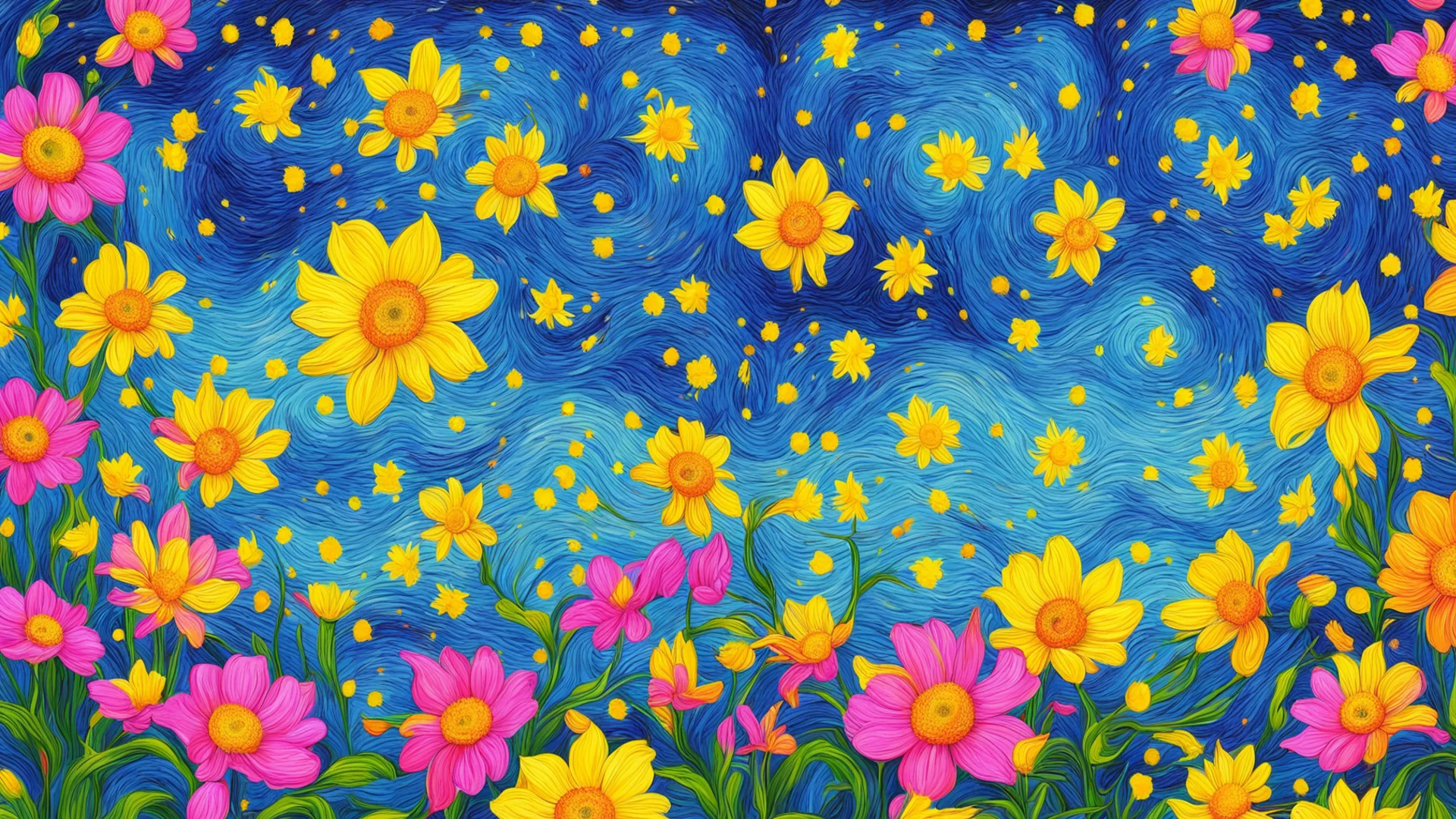amazing amazing flowers van gogh starry night beautiful background awesome portrait 2 wide