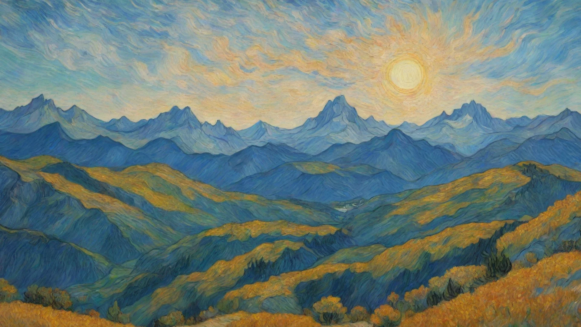 aiamazing amazing van gogh mountain top relaxing calm hd aesthetic peace awesome portrait 2 wide