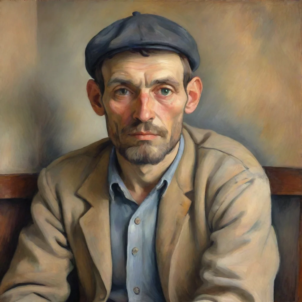 aiamazing an image of a a person a waiting%2C soft light%2C detailed%2C realistic%2C in style of paul cezanne. awesome portrait 2