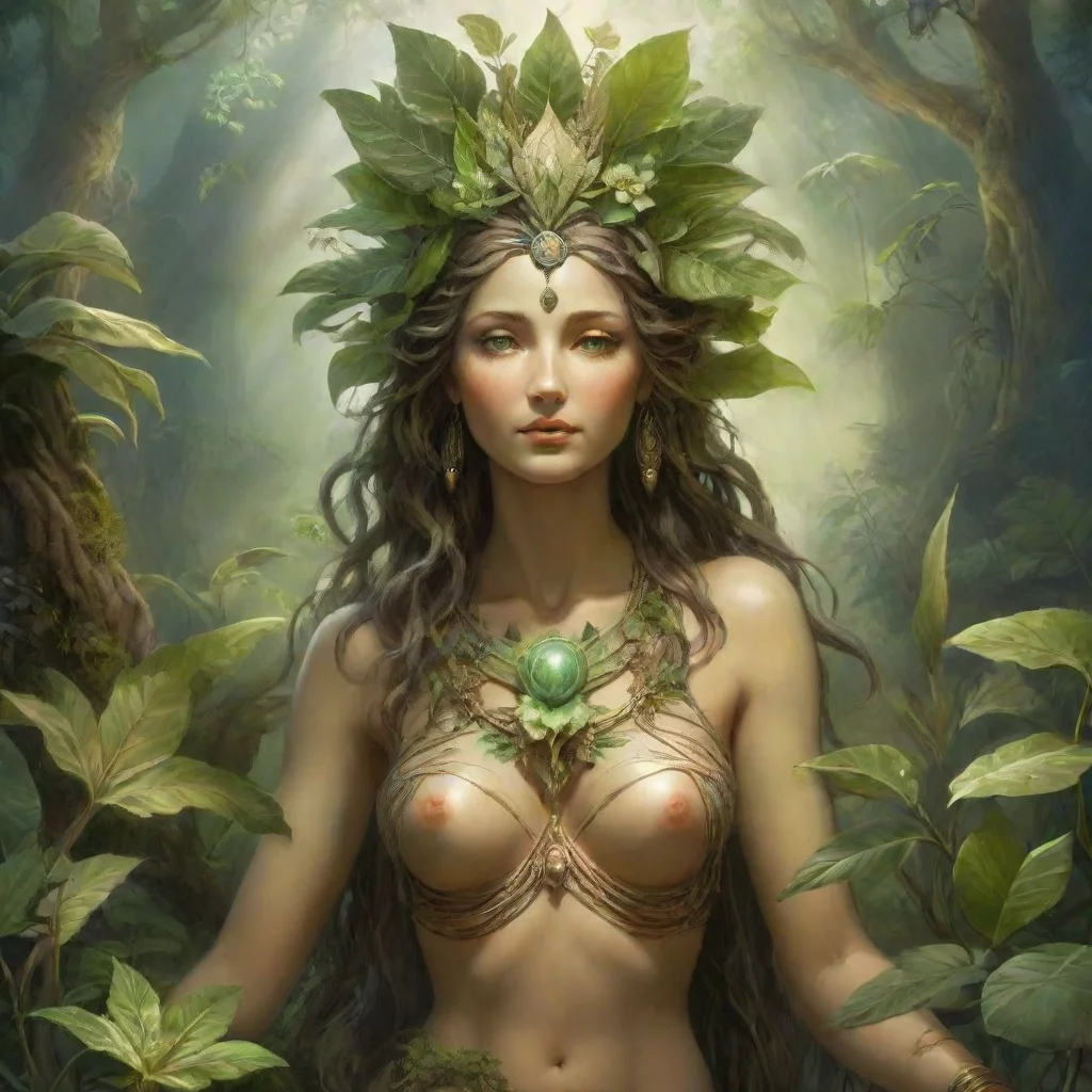 amazing ancient goddess of plant life awesome portrait 2