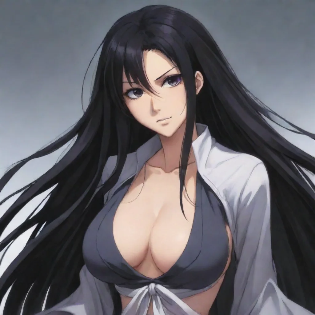 amazing anime anime tall black hair big bust soul reaper  awesome portrait 2