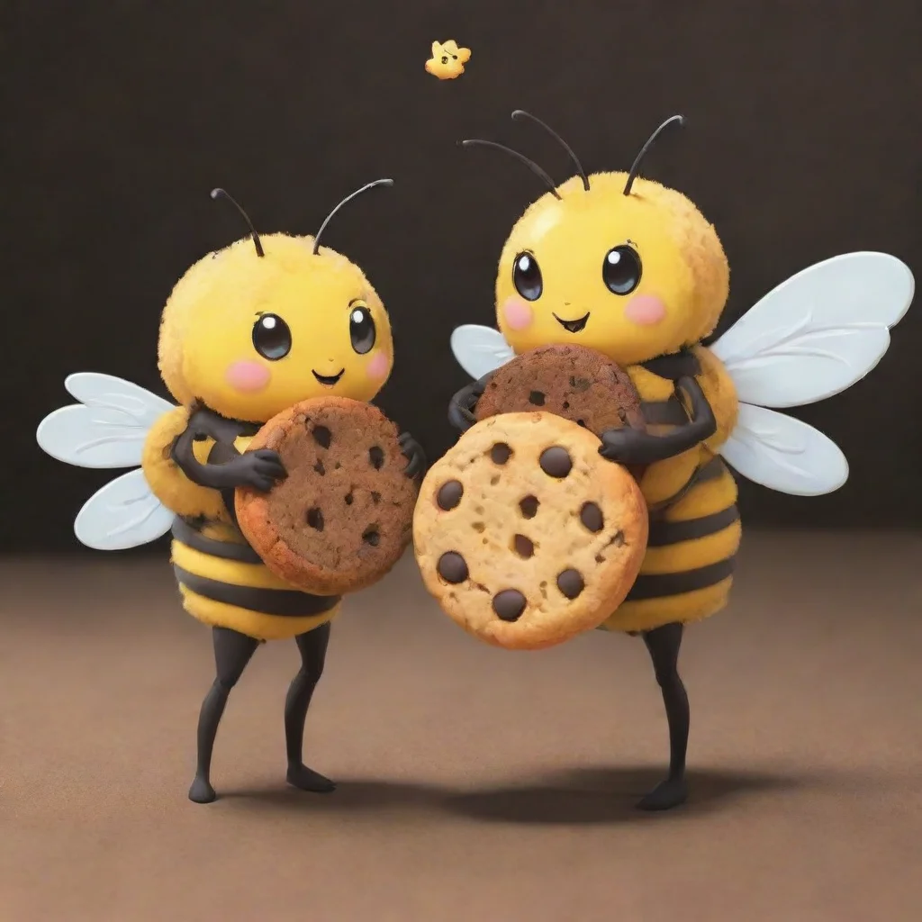 aiamazing anime bees holding a cookie awesome portrait 2