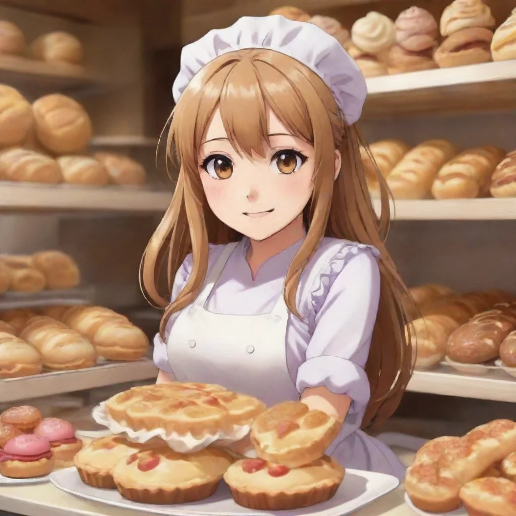 amazing anime feederism girl in bakery awesome portrait 2