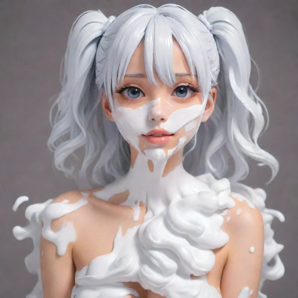 aiamazing anime girl covered in shaving cream awesome portrait 2